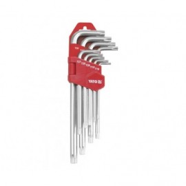 Набор ключей TORX 9 пр. (Т10-Т50) Г-образных (удл.) YATO