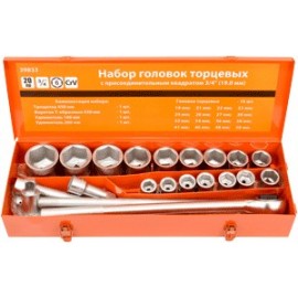 Набор головок 20 предметов (3/4",19-50) АвтоДело 39833