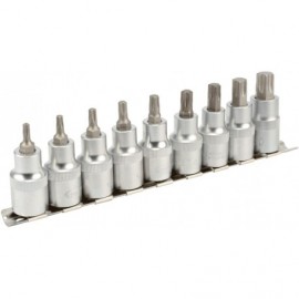 Набор вставок TORX 9 пр.(Т20-Т60) АвтоДело, на планке