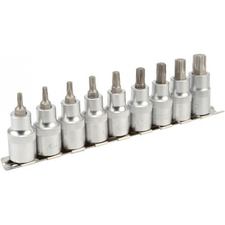 Набор вставок TORX 9 пр.(Т20-Т60) АвтоДело, на планке