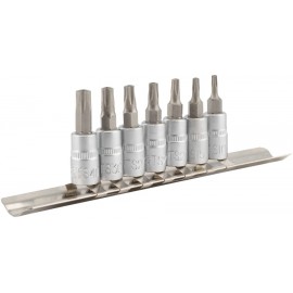 Набор вставок TORX 5-ти луч. 7 пр.(ТS10-ТS40, 1/4") АвтоДело 39838, на планке