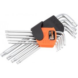 Набор ключей TORX 9 пр. (Т10-Т50) Г-образных (удл. с отв.) АвтоДело PRO 39371