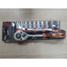 Набор головок 12 предметов (1/2",10-22, трещотка, удлинитель) LIT