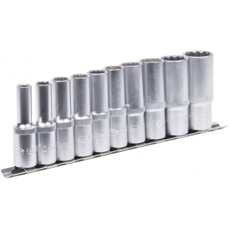 Набор головок удлиненных 10 предметов (1/2",8-24)-12 гранные АвтоДело 39837