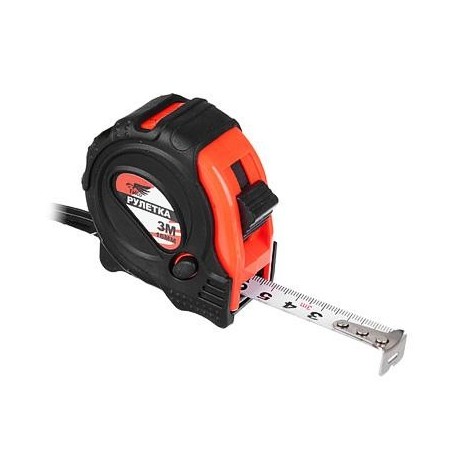 Рулетка 3 м*16 мм (обрезиненная,3 фиксатора) 658-037