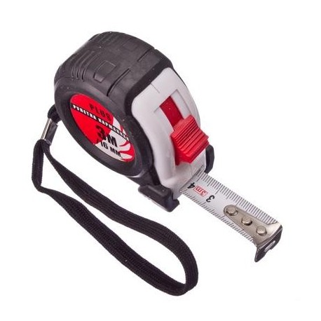 Рулетка 3 м*16 мм (обрезиненная) 658-040