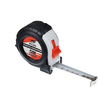 Рулетка 5 м*19 мм (обрезиненная) 658-041