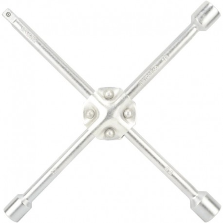 Ключ баллонный КРЕСТ 17х19х22х1/2" усиленный АвтоДело 34412