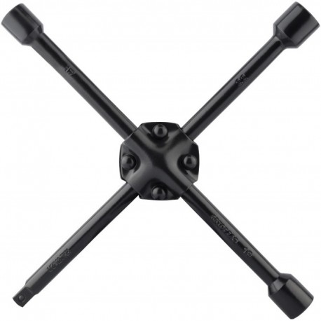 Ключ баллонный КРЕСТ 17х19х22х1/2" усиленный черный АвтоДело 30812