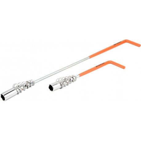 Ключ свечной 21 мм с карданом удлиненный (Г-обр., пружина) АвтоДело 34315