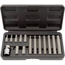 Набор вставок шестигранных 15 пр.(4-12 мм) АвтоДело