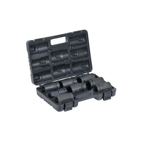 Набор головок 1" для гайковерта 8 предметов (27-41, квадрат 22, удлинитель 80) АвтоДело 40328