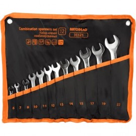 Набор комбинированных ключей 12 предметов (6-22) в сумке АвтоДело 31121