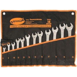 Набор комбинированных ключей 12 предметов (6-22) в сумке ПРОФи АвтоДело 36121