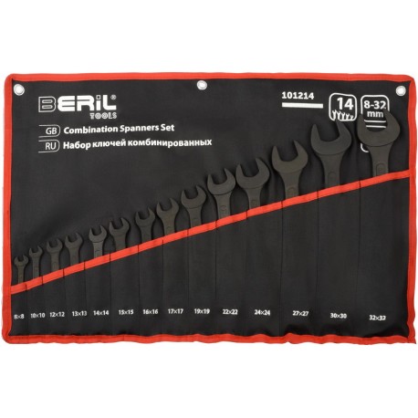 Набор комбинированных ключей 14 предметов (8-32) BERIL 101214
