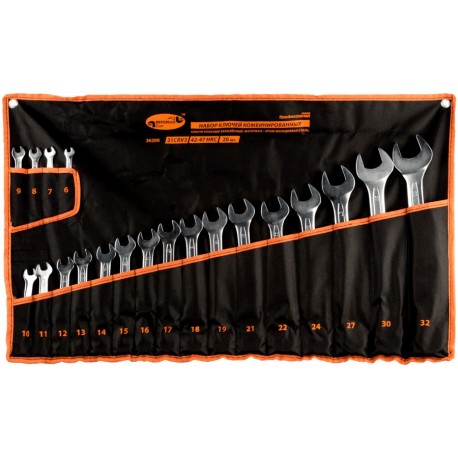 Набор комбинированных ключей 20 предметов (6-32) в сумке ПРОФи АвтоДело 36200