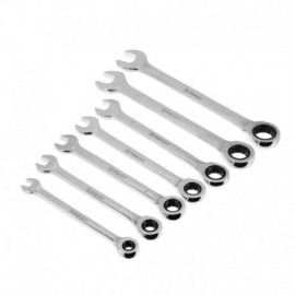 Набор комбинированных трещоточных ключей 7 предметов (8-19) 689-008