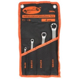 Набор накидных ключей TORX 4 предмета (Е6-Е24) в сумке ПРОФи АвтоДело 38040