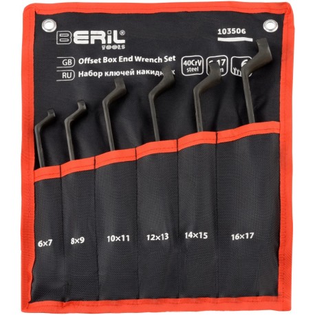 Набор накидных ключей ключей 6 предметов(8-17) BERIL 103506