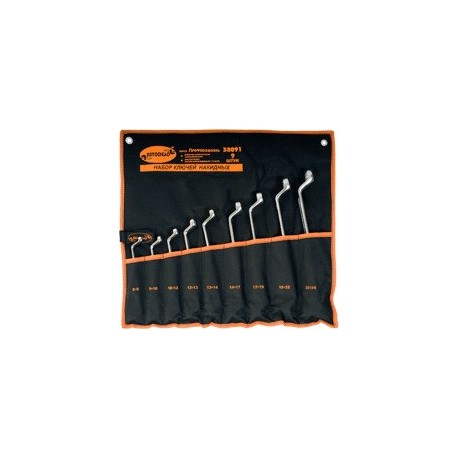 Набор накидных ключей ключей 9 предметов(8-24) АвтоДело ПРОФи (сумка) 38091