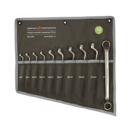 Набор накидных ключей ключей 10 предметов(6-27) Дело Техники (сумка) 512600