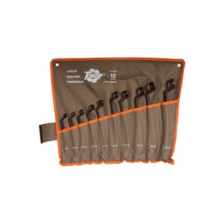 Набор накидных ключей ключей 10 предметов(8-27) ТЕХМАШ 13995