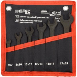 Набор рожковых ключей 6 предметов(6-19) BERIL 102506