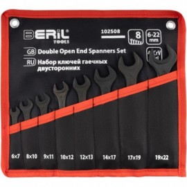 Набор рожковых ключей 8 предметов(6-22) BERIL 102508
