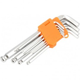 Набор шестигранников 10 пр. (1/16"-1/2") с шаром АвтоДело