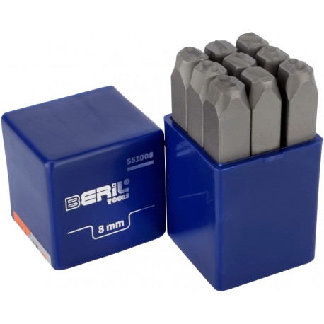 Клейма цифровые 8 мм (стальные) BERIL 551008