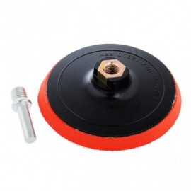 Круг шлиф.резин 125 мм с переходником с липучкой с резьбой и под ключ в инд. уп.(1/20/200)