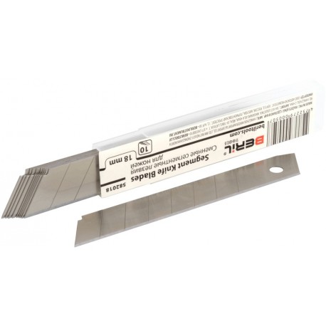 Лезвия сменные для ножей 18х0,5 мм (10шт.) BERIL 582018