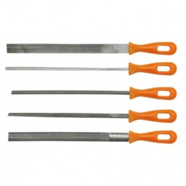 Набор напильников 200 мм (5 пр.,пласт.ручки) 