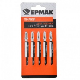 Пилки д/эл.лобзика T-119BO (дер.,фиг.рез., 5шт.) ЕРМАК