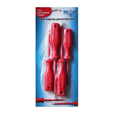 Набор отверток диэлектрических 4 пр. (PH1.2 SL4,6) НИЗ (1000 В) 57139315