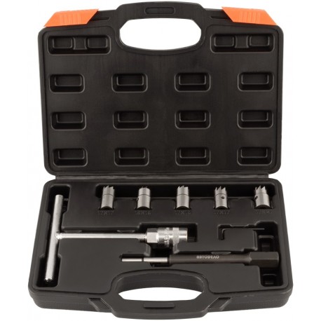 Набор фрез для ремонта седел форсунок дизельного двигателя 7 пр. (АвтоDело) 40042