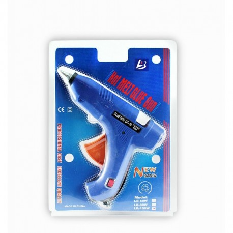 Пистолет клеевой 100Вт d.11мм GT-10 синий в блистере