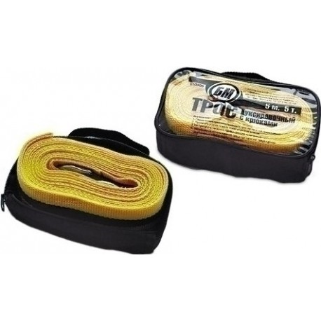 Трос буксировочный 5 т (лента 5м, 2 крюка) 610405